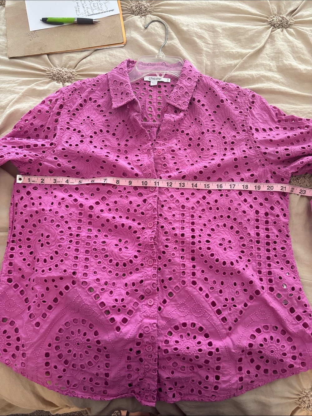 Chico's Eyelet Button-Front - Picture 7 of 9